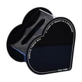 thumbnail image 1 of Caja de pañuelos faciales con forma de corazón, decorativa, elegante, de acrílico, color negro, 1 of 9