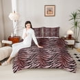 thumbnail image 4 of Homewish Adults Female Men Abstract Animal Zebra Full Size Comforter Sets 3-Piece,Abstract Gradient Geometric Stripes Bedding Comforter Set,Jungle Wildlife Print Lightweight Bedding Sets, 4 of 8