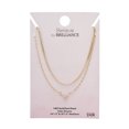 thumbnail image 4 of Believe by Brilliance Women's Adult Female 14kt Gold Flash Plated Chain and CZ Stone Layered Necklace, 4 of 4