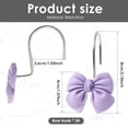 thumbnail image 2 of Dznils Resin Bow Shower Curtain Hooks Rings, Rustproof Shower Hooks for Bathroom, Purple, Set of 24, 2 of 12