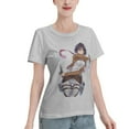 thumbnail image 2 of Women's Basic Short Sleeve T-Shirt Attacking Giant Mikasa Ackerman, 2 of 6