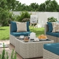 thumbnail image 2 of MRUAKA 9 Pieces Patio Conversation Set, Outdoor Sectional PE Rattan Wicker Furniture Seat,Peacock Blue, 2 of 7