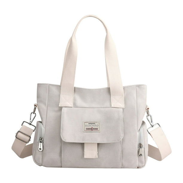 Bolso de Lona de Gran Capacidad para Mujer, Bolso de Moda, Bolso Bandolera Versátil para Mujer