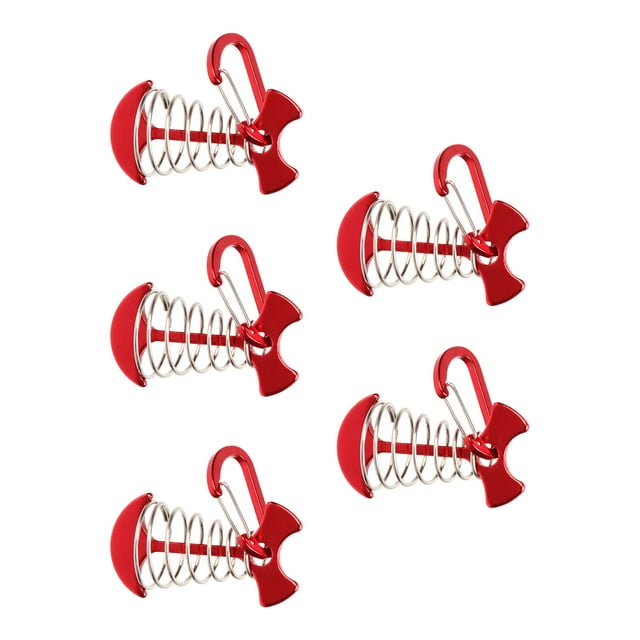 Clavijas de anclaje para cubierta, 5 piezas, clavijas de anclaje para cubierta de espina de pescado, gancho de resorte para ancla de cubierta de tienda, materiales ecológicos
