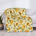 thumbnail image 3 of Naloa Beautiful Countryside Sunflower Flannel Blankets - Thick and Warm Blanket for Winter, Soft Fuzzy Plush King Blanket for All Seasons40"x30", 3 of 6