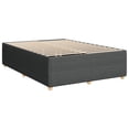 thumbnail image 3 of vidaXL Lit à Sommier avec Matelas Tissu Gris Foncé Grand, 3 of 5