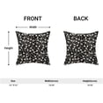 thumbnail image 2 of Flower Pillow Covers 16 X 16 Inch Set of 2, Cute Old Vintage Black Cream Floral Decorative Throw Pillow Covers Rustic Farmhouse Pillowcase Linen Cushion Case for Outdoor Home Sofa Couch, 2 of 6
