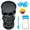 thumbnail image 1 of Air Fryer Set,13-in-1 Air Fryer Accessories Includes Cake Cup,Pizza Plate,Silicone Pot,Stainless Steel Grill,Clip Fit 3.7QT-6.8QT, 1 of 9