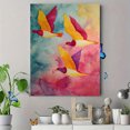 thumbnail image 4 of Colorful Flying Birds Watercolor Canvas Print, Wall Art Decor for Living Room Bedroom Office, 4 of 8