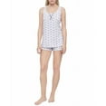 thumbnail image 1 of Calvin Klein Racerback Tank &amp; Shorts Pajama Sets, White/Black, Small, 1 of 1
