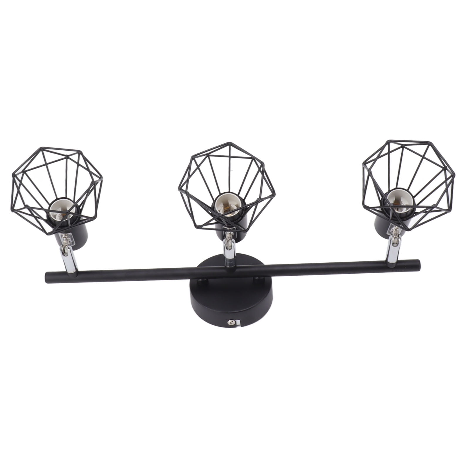 Sarapandan Matte Black Finish, Modern Ceiling Spotlight, 85-265V, Fashionable Design Rotatable 3-Light Track Lighting Kit