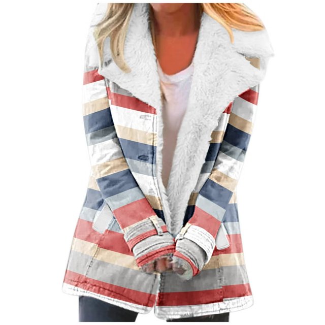 Femmes en Vrac Molleton Floue Gradient Revers Boutonnage Unique Veste à Capuche Manteau