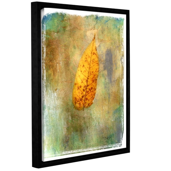 'Leaf II' Gallery Wrapped Floater-framed Canvas Art Print, 14x18