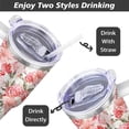 thumbnail image 5 of 40oz Tumbler with Handle and Straw Lid | Vacuum Insulated Leak Proof Tumbler | Stainless Steel Travel Mug Water Bottle Cup Keeps Cold & Hot, 5 of 7