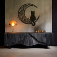 thumbnail image 2 of LaModaHome Exclusive Cat Sitting On The Moon Metal Wall Art Decor – Durable & Artistic Metal Wall Art for Home and Office Decor, Perfect for Any Interior Design Aesthetic, 2 of 5