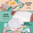 thumbnail image 3 of Juniper CLEAN 3 Packs Surface Cleaning Wipes Bleach Free, Thick & Large Dispose, All-Purpose Cleaner for Bathroom, Kitchen, Office, 300 Count Soft Flow, Biodegradable, Citrus Scent, 3 of 4