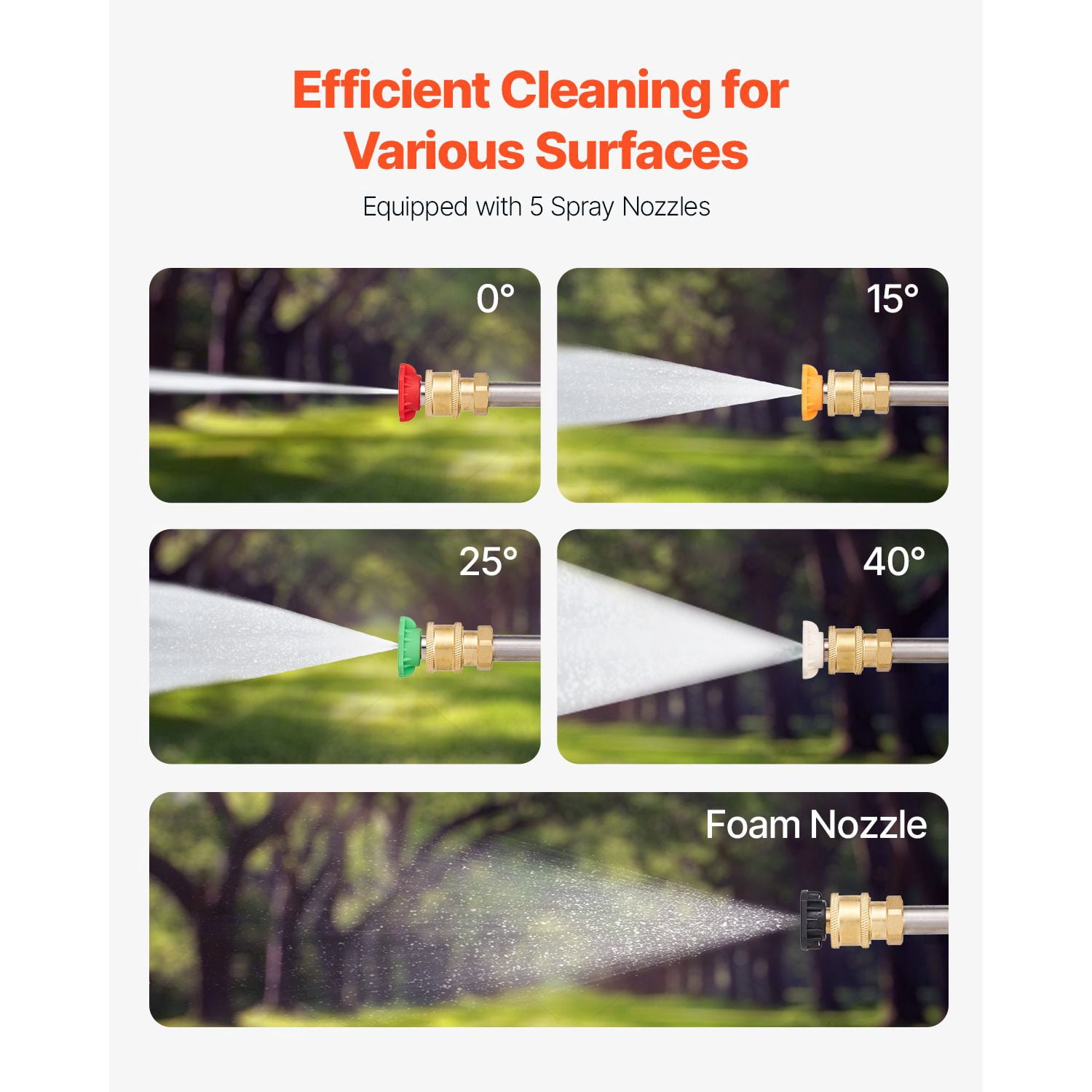Pressure Washer Telescoping Wand, 18 ft, 4000 psi, Telescopic Spray Wand with Power Washer Extension Wands, Gutter Cleaner, Brush Head, 5 Spray Nozzle Tips, Adapter and Adjustable Support Belt