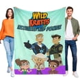 thumbnail image 1 of Wild Kratts anti-pilling, suave, ligera, esponjosa y acogedora de lujo para hogar y cocina – Perfecta para niños y adultos,50x70cm, 1 of 6