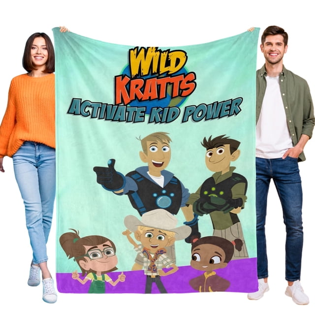 Wild Kratts anti-pilling, suave, ligera, esponjosa y acogedora de lujo para hogar y cocina – Perfecta para niños y adultos,50x70cm