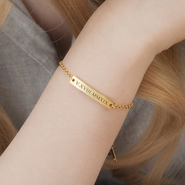 Personalized 14k Gold & Silver Bracelet - Family Names