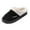 #006-Black, variant on Men's Sport Plush Fleece Slippers - Warm Non-Slip Slip-On Indoor House Shoes for Fall Winter, Cozy Home Use with Fashion Letter Print, Perfect for Couples
