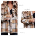 thumbnail image 4 of Female Jacket, Plaid Jacket Polyester Fiber Color Blocking Warm Keeping For Dating For Home ANGGREK Otros, 4 of 5