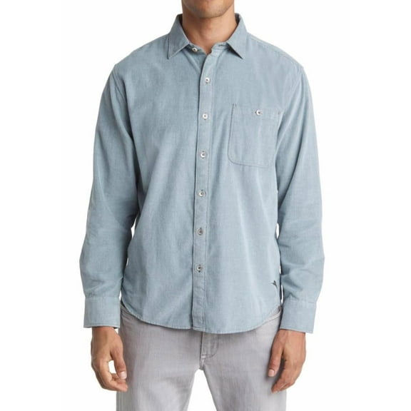 Tommy Bahama Men's Big & Tall Coastline Cord Button Down Shirt in Dark Fern, Size 4XLB