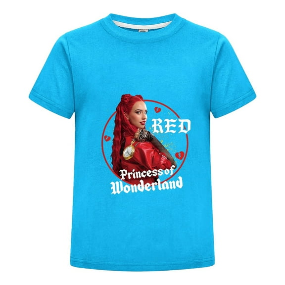 Descendants 4 Kids T-Shirt – Red Princess Shirt Summer Top for Girls Ages 3-14