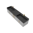 thumbnail image 4 of Amazon 84" Gray Wood Floating Vanity with Black Top and Gold Trim, 4 of 10