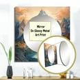 thumbnail image 3 of Designart "Enigmatic Splendid Peak Enchanted Reveries" Meadow Blue Large Square Mirror - Square Bedroom Mirror Printed Wall Decor - Traditional Square Printed Wall Mirror Art, 3 of 5