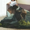 thumbnail image 6 of Zufioo Forest Stone-Colored Dragon Fleece Blanket Queen Size,Plush Bed Blanket,Ultra Soft Throw Blanket,Plush Fuzzy Cozy Blanket Perfect for Bed,Couch-60"x50", 6 of 7