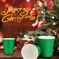 thumbnail image 3 of Festive Christmas Party Supplies Red and Green Disposable Paper Cups and Tissue Paper | Vibrant Holiday Tableware with Christmas Motifs for Celebrations, Gatherings, and Events, 3 of 5