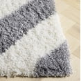 thumbnail image 4 of SAFAVIEH Portofino Dreda Geometric Shag Area Rug, Ivory/Grey, 4' x 6', 4 of 11
