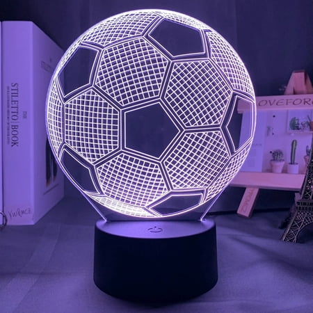 

3D Illusion Night Lamp Basketball Ball Colorful Acrylic Nightlight Touches Control Room Decor Gift Bedroom Night New