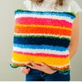 thumbnail image 3 of LoRan Latch-Stitch Pillow Kit DIY, 16" x 16", Bright Stripe Design, 3 of 4