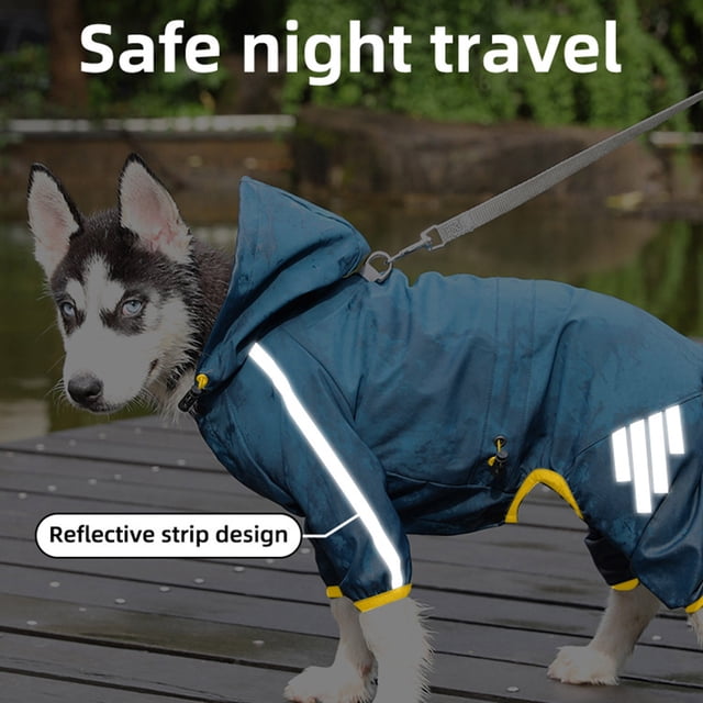 Xihbxyly Impermeable para Perros, Cinta Reflectante de Seguridad, Diseño Ligero y Fácil de Limpiar, Chaqueta Elegante para Mascotas, Ideal para Protegerlas En Cualquier Clima, Disponible En Varias Ta