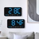 thumbnail image 2 of Inteprter Reloj de pared LED con alarma dual, brillo ajustable y visualización de fecha controlada por voz 5. Dual Decoración del hogar Estilo 2, 2 of 6