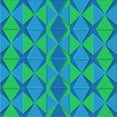 thumbnail image 1 of Ahgly Company Indoor Square Patterned Neon Blue Area Rugs, 8' Square, 1 of 1
