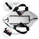 thumbnail image 4 of Balery Black Cobra Snake Bolsa Tote Estilo Estético con Cremalleras, Bolsa de Hombro, Bolsa de Compras Grande y Plegable, 4 of 8