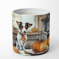 Carolines Treasures DAC1782CDL 10 oz Unisex Jack Russell Terrier Fall Kitchen Pumpkins Decorative Soy Candle