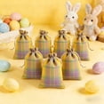 thumbnail image 6 of SCNOR Easter Treat Bags Small Drawstring Dustproof Pouches for Candy, Party Favors, Gifts - Yellow Polyester 5.5x6.3 Inch, 6 of 6