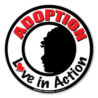Action Magnet - Adoption Love In Action Circle Magnet