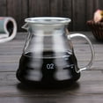 thumbnail image 3 of Coffee Carafe Coffee Clear Glass Kettle Sharing Pot with Lids Pour Over Coffee Espresso Maker Accessories-Option 600ml, 3 of 3