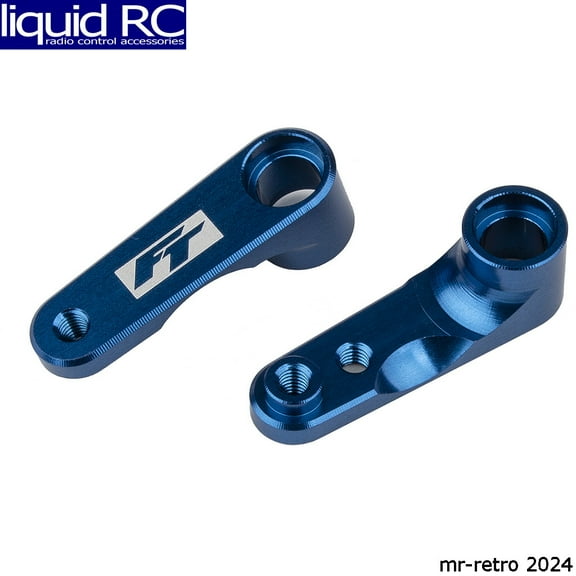 Associated 91983 RC10b6.4 Ft Steering Bellcranks Blue Aluminum