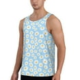 thumbnail image 2 of Logiee Floral Daisy Print Men's Workout Tank Top,Quick Dry Workout Tank Top,Gym Muscle Tee,Fitness Bodybuilding Sleeveless T Shirt-Medium, 2 of 7