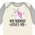 thumbnail image 4 of Inktastic My Nanny Loves Me Unicorn Girls Long Sleeve Baby Bodysuit, 4 of 5