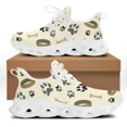 thumbnail image 1 of Zapatillas de deporte con plataforma y cordones transpirables con estampado de huellas de mascotas para mujer, 1 of 6