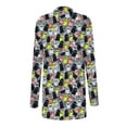 thumbnail image 3 of TFEOQRY Women's Pattern Print Cardigan Long Sleeve Open Front Long Sleeve Coat Casual Fall Winter Outerwear Black-1, 3 of 6