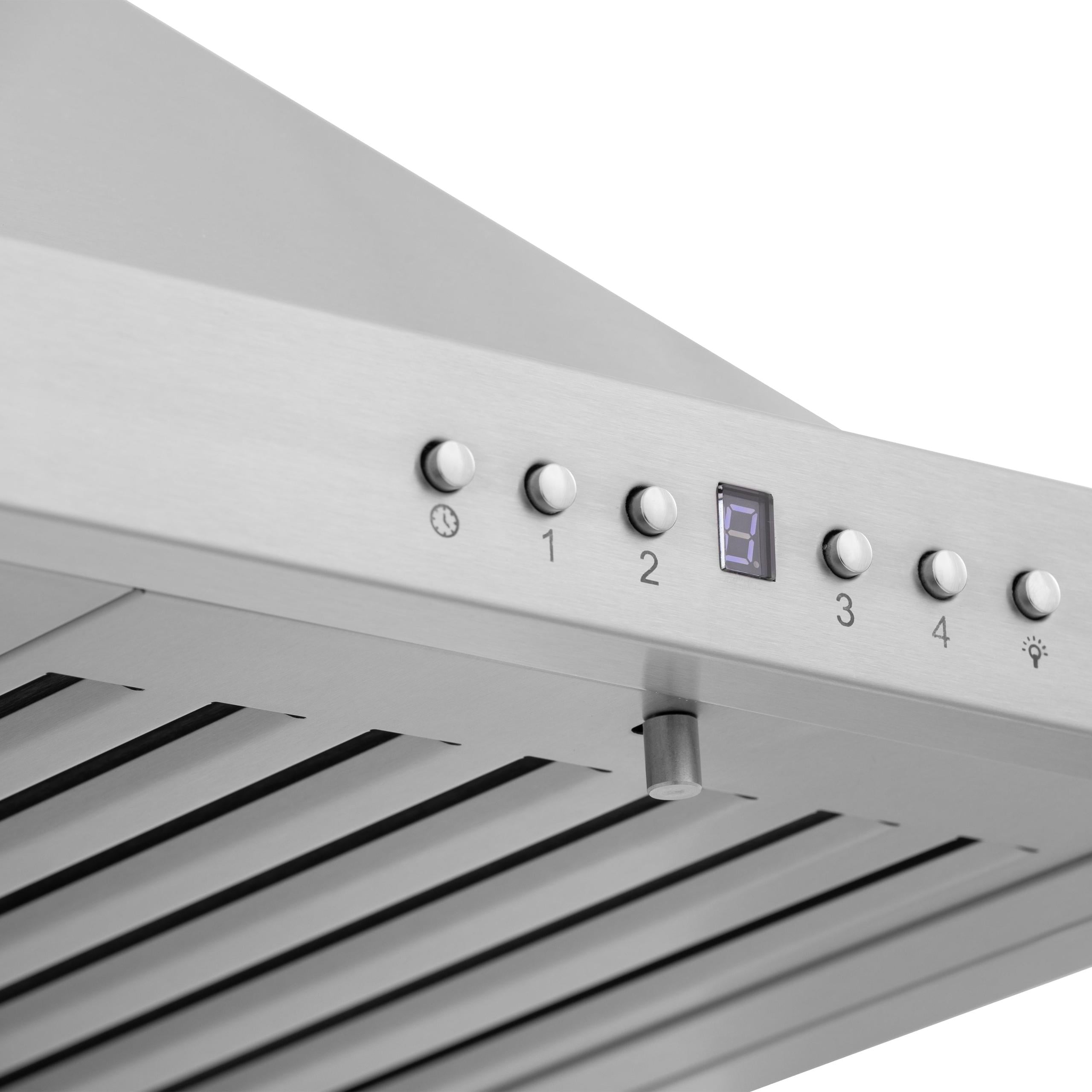 ZLINE 30 in. Wall Mount Range Hood in Stainless Steel with Crown Molding (KBCRN-30)
