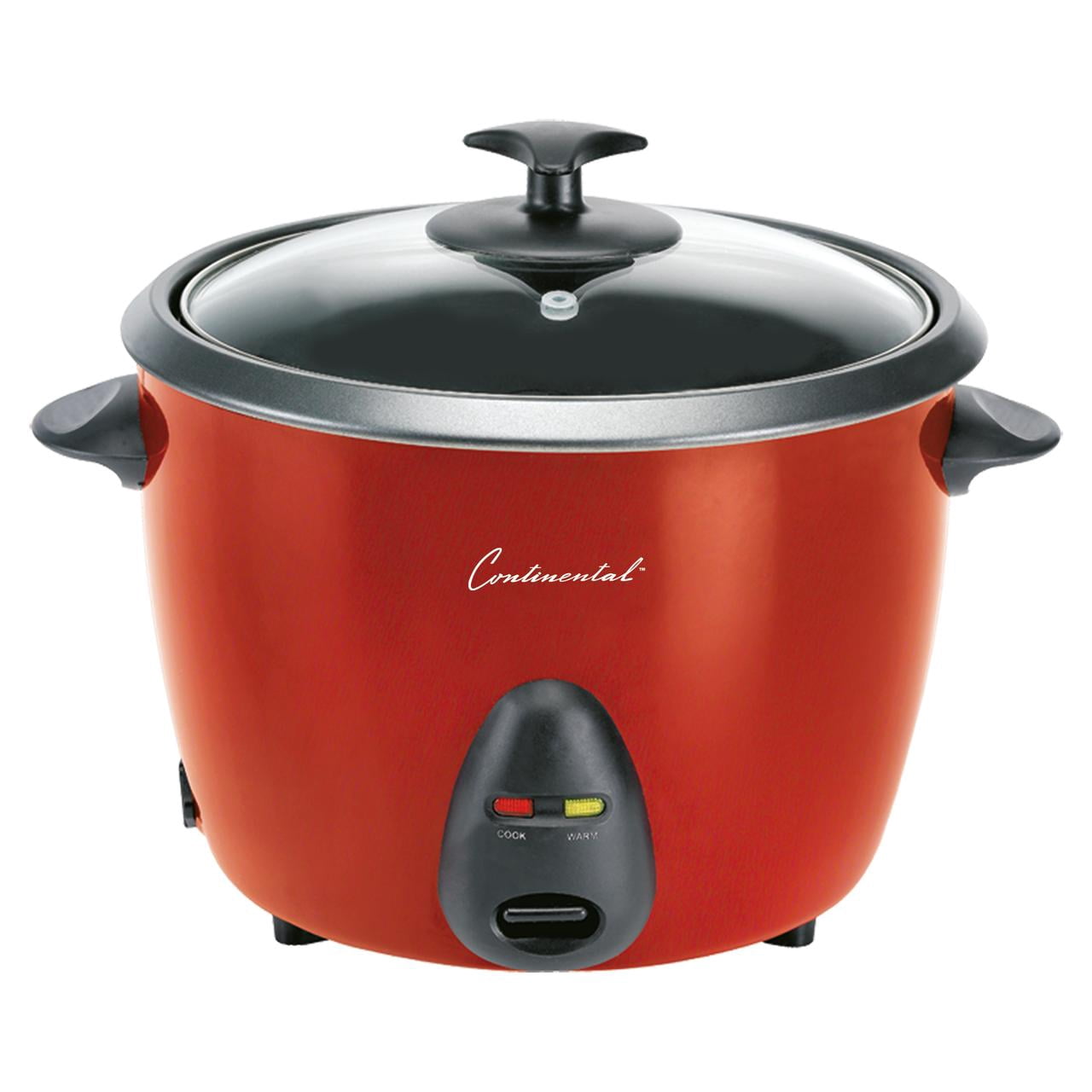 Continental Electric Metallic Red Rice Cooker, 6-Cup